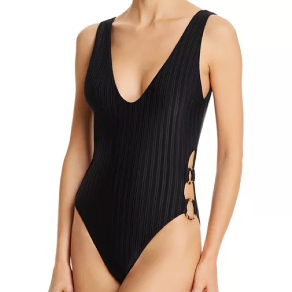 Dolce Vita Side Rings ribbed onepiece swimsuit